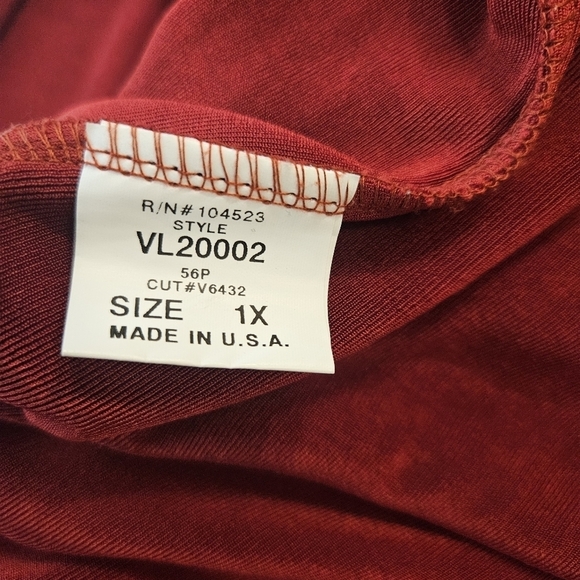 VIKKI VI Plus Classic Pant Set Size 1X Red Holiday Classic Christmas - Picture 7 of 15